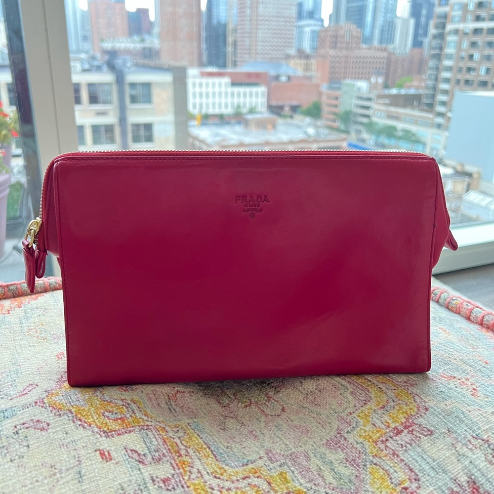 Prada Red Clutch